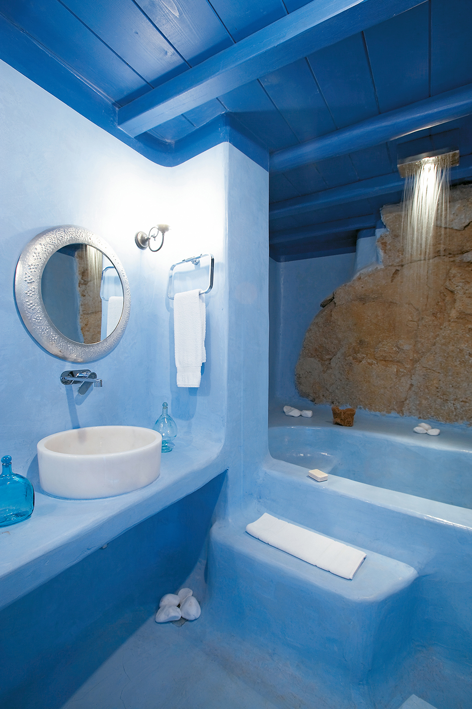 MykonosBlu_21-Junior-Villa-with-Private-Pool,-Spacious-Bathroom-with-Separate-Polished-Stone-Shower-in-a-Carved-Recess