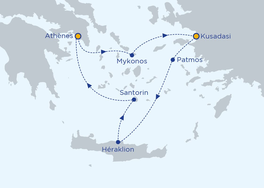 Kaart Celestyal Cruises - 3 nachten Iconic Aegean